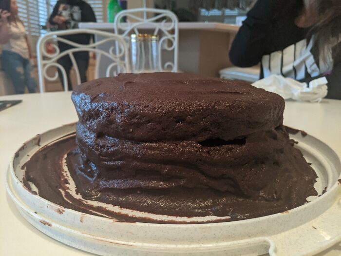 So I Tried To Make A From Scratch Cake And Frosting. It Came Out Ugly But Tasted Great!