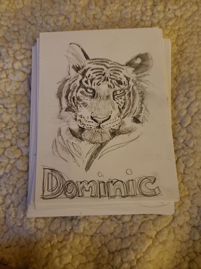 Every Year, I Draw All The 5th Graders, Their Favorite Animal & Their Name. 3rd Year. 80/Year.