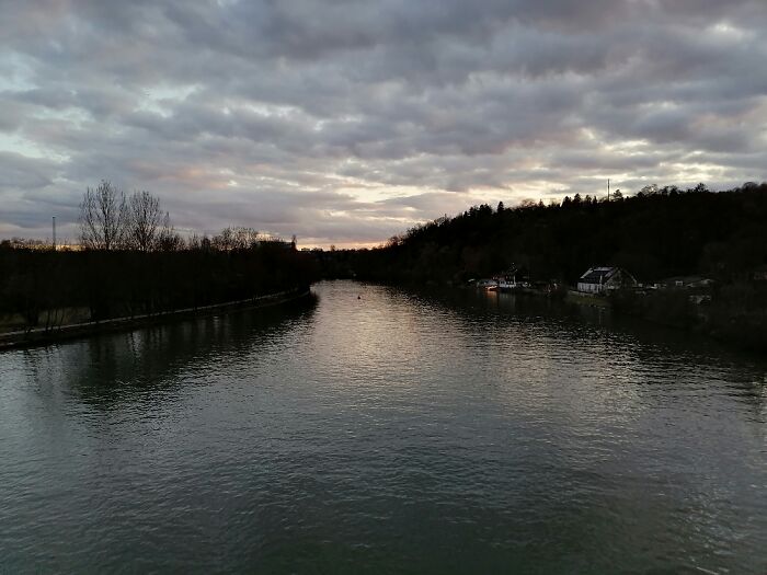 Sunset At A River I Cross When I'm On My Daily Bike Ride