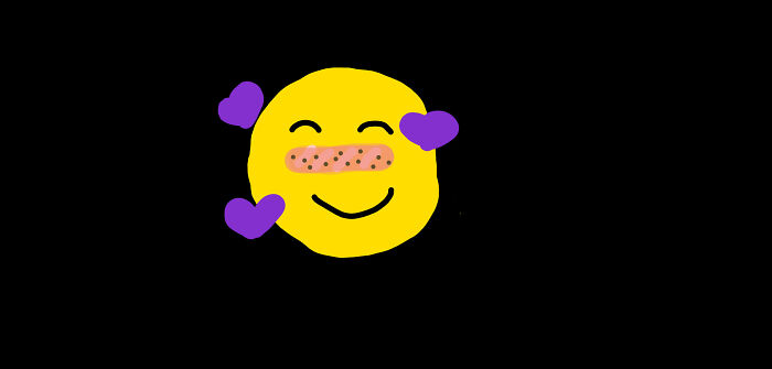 Cute Flirty & Happy Emoji With Hearts