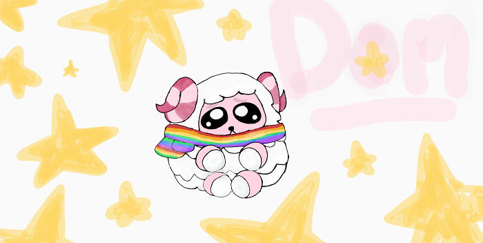 Old Drawing Of Dom From Animal Crossing (Done On Chrome Canvas)