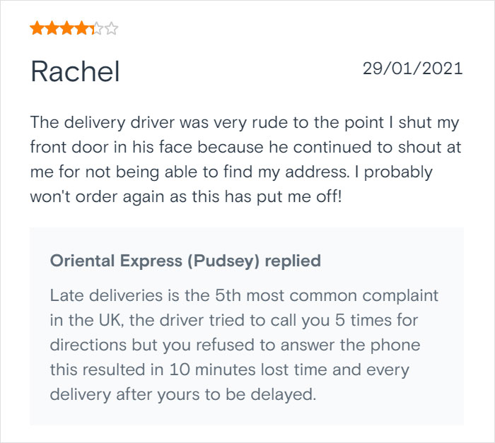 Chinese Takeaway Goes Viral For Its Savage Replies To Bad Customer Reviews Chinese Takeaway Goes Viral For Its Savage Replies To Bad Customer Reviews
