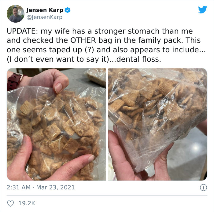 Person Finds Shrimp Tails In His Cinnamon Crunch Cereal, The Company Says It’s Just ‘Sugar’, People React With Memes Person Finds Shrimp Tails In His Cinnamon Crunch Cereal, The Company Says It’s Just ‘Sugar’, People React With Memes