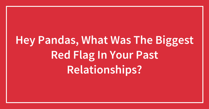 Hey Pandas, What Was The Biggest Red Flag In Your Past Relationships? (Closed)