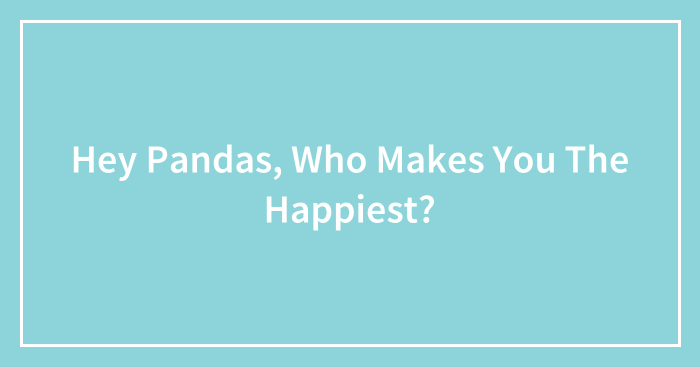 Hey Pandas, Who Makes You The Happiest? (Closed)