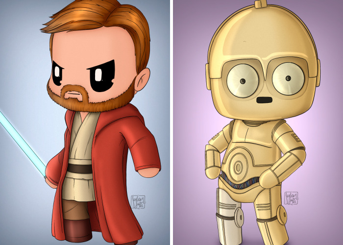 My Husband Recreated 16 Star Wars Characters As Chibis, And The Result Is Adorable