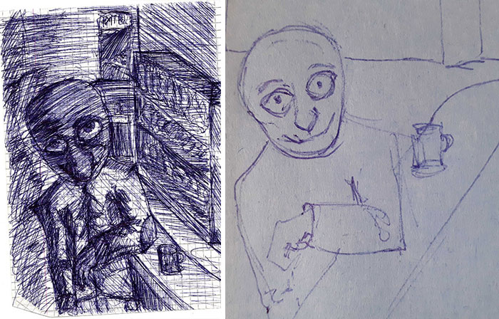 Drew It From Memory. Old On The Left