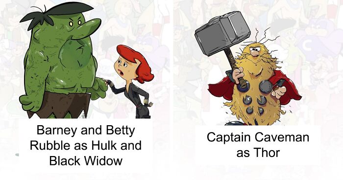 Artist Did A Crossover Of The Marvel And Hanna-Barbera Universes And Created These 17 Wonderful Illustrations