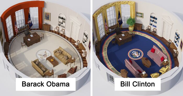 Digital Artists Recreated The Changes The Oval Office Went Through Over The Last 100 Years