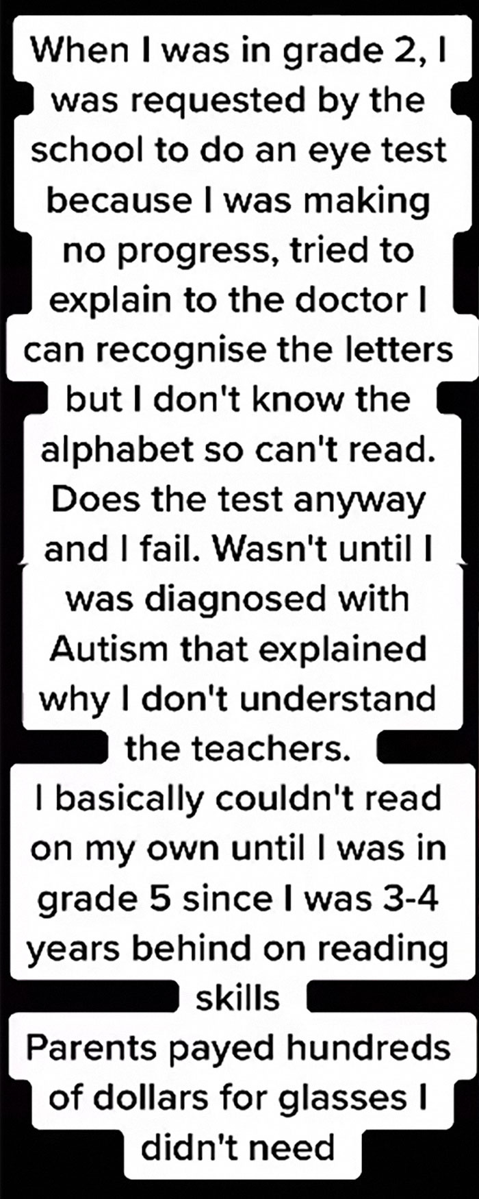 When I Was In Grade 2, I Was Requested By The School To Do An Eye Test