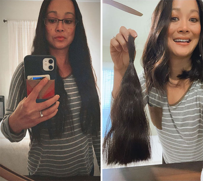 I Did A Thing Today. Been Thinking About It For Years. Let My Hair Grow Long. And Longer - To Donate It