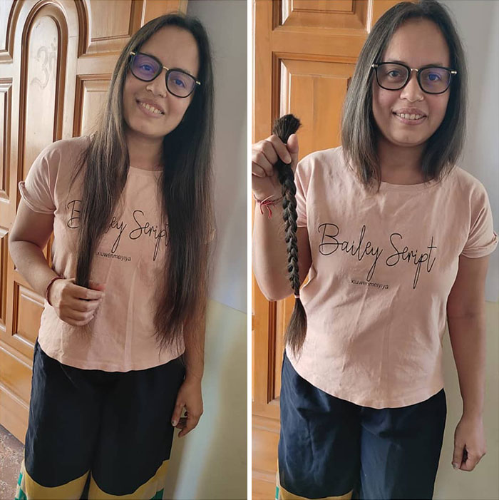 Pooja Donated Her Hair