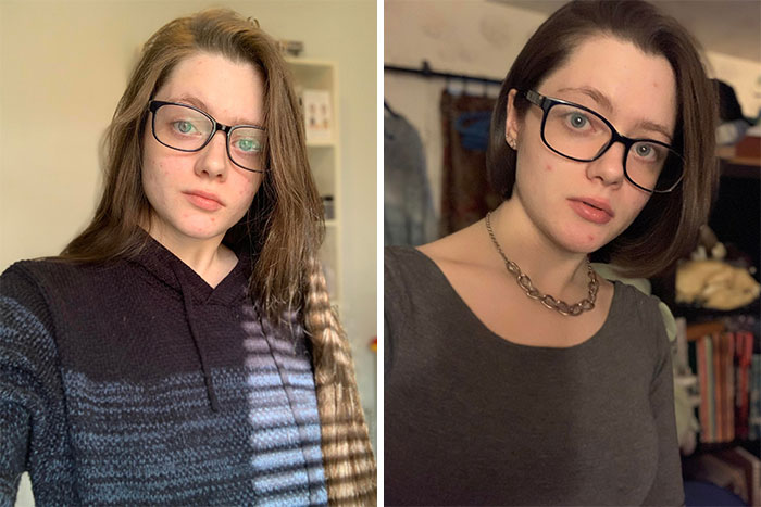 Finally Got Up The Courage For The Big Chop, Hairdresser Thinks We Cut Off Two Feet (Yes, I Am Going To Donate)