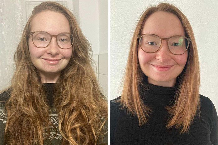 A Special Thank You To U/Msm21 For Allowing Me To Share Her Pictures Of Her Amazing Haircut Donation.