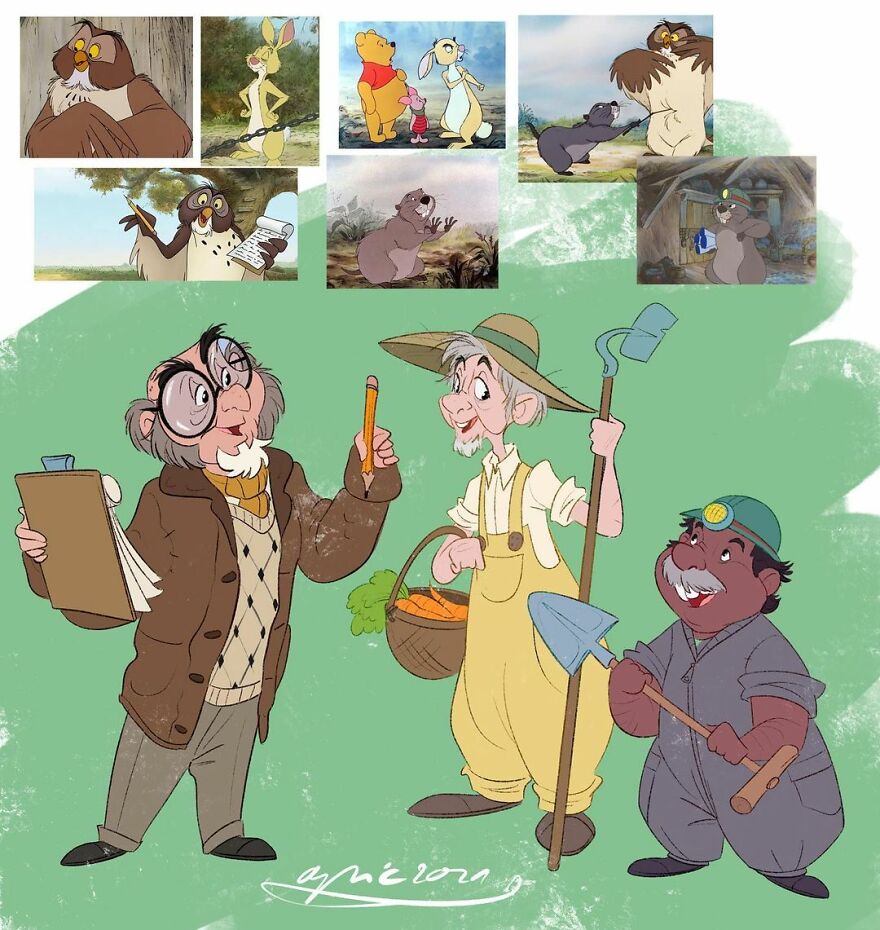Owl, Rabbit & Gopher, From Winnie The Pooh