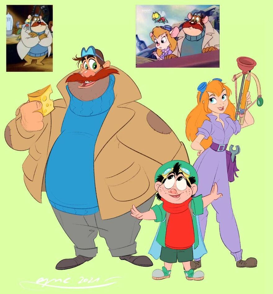 Monty And Zipper, Gadget, From Chip & Dale Rescue Rangers