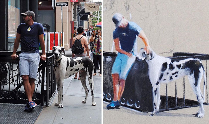 I Photograph Portraits Of New Yorkers And Use Them As References For My Colored Pencil And Pastel Drawings (15 Pics)