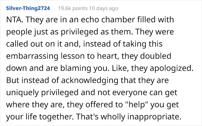 Arrogant Colleagues Call Those Who Rent In Their 30s 'Failures', So This Person Made Things Awkward By Calling Them Out Arrogant Colleagues Call Those Who Rent In Their 30s 'Failures', So This Person Made Things Awkward By Calling Them Out