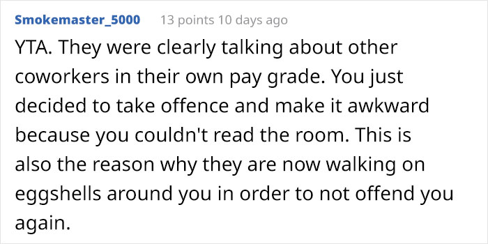 Arrogant Colleagues Call Those Who Rent In Their 30s 'Failures', So This Person Made Things Awkward By Calling Them Out Arrogant Colleagues Call Those Who Rent In Their 30s 'Failures', So This Person Made Things Awkward By Calling Them Out
