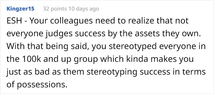 Arrogant Colleagues Call Those Who Rent In Their 30s 'Failures', So This Person Made Things Awkward By Calling Them Out Arrogant Colleagues Call Those Who Rent In Their 30s 'Failures', So This Person Made Things Awkward By Calling Them Out