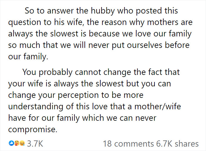 Woman Shares How Moms Finish Eating Last Due To The Additional Work They Have To Do After Seeing This Husband Get Fed Up Woman Shares How Moms Finish Eating Last Due To The Additional Work They Have To Do After Seeing This Husband Get Fed Up