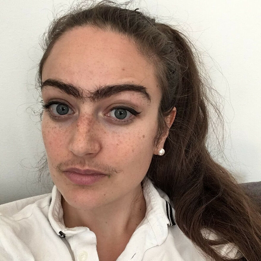 Woman Refuses To Shave Moustache Or Unibrow And Instead Embraces It Woman Refuses To Shave Moustache Or Unibrow And Instead Embraces It