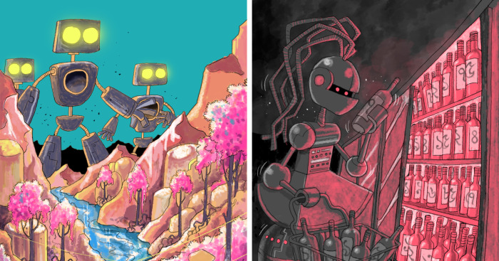 My Robot Illustration Series (10 Pics)