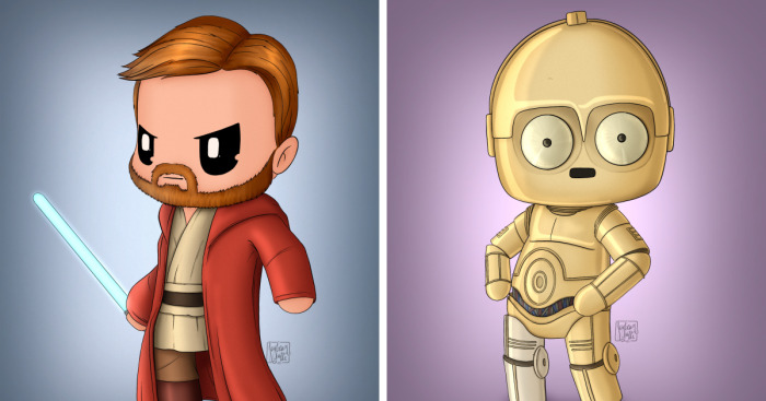 My Husband Recreated 16 Star Wars Characters As Chibis, And The Result Is Adorable