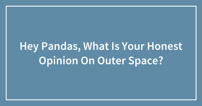 Hey Pandas, What Is Your Honest Opinion On Outer Space? (Closed)