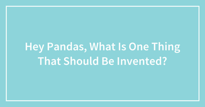 Hey Pandas, What Is One Thing That Should Be Invented? (Closed)