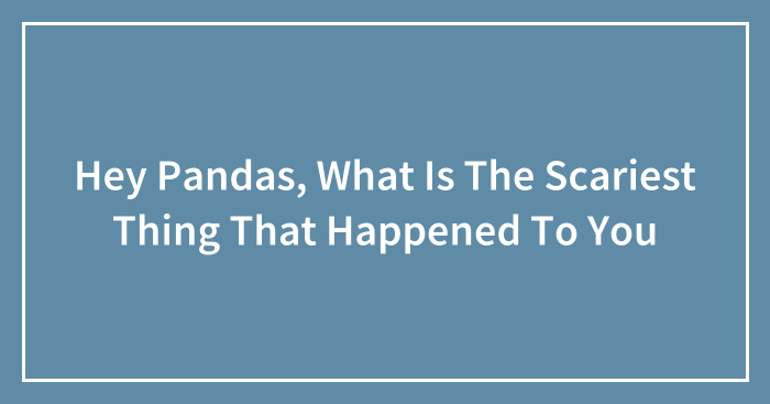 Hey Pandas, What Is The Scariest Thing That Happened To You