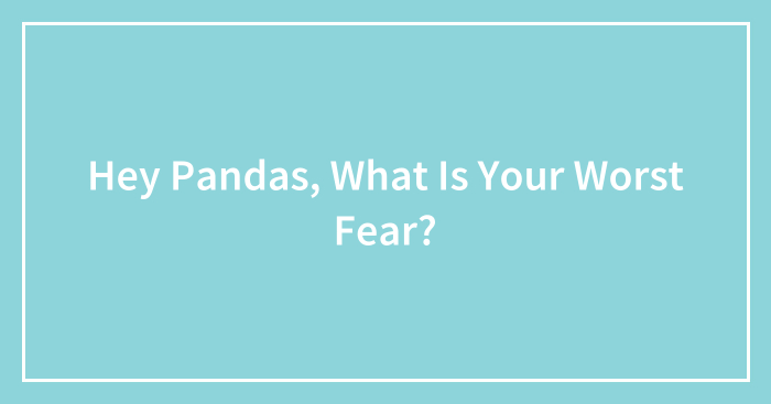 Hey Pandas, What Is Your Worst Fear?