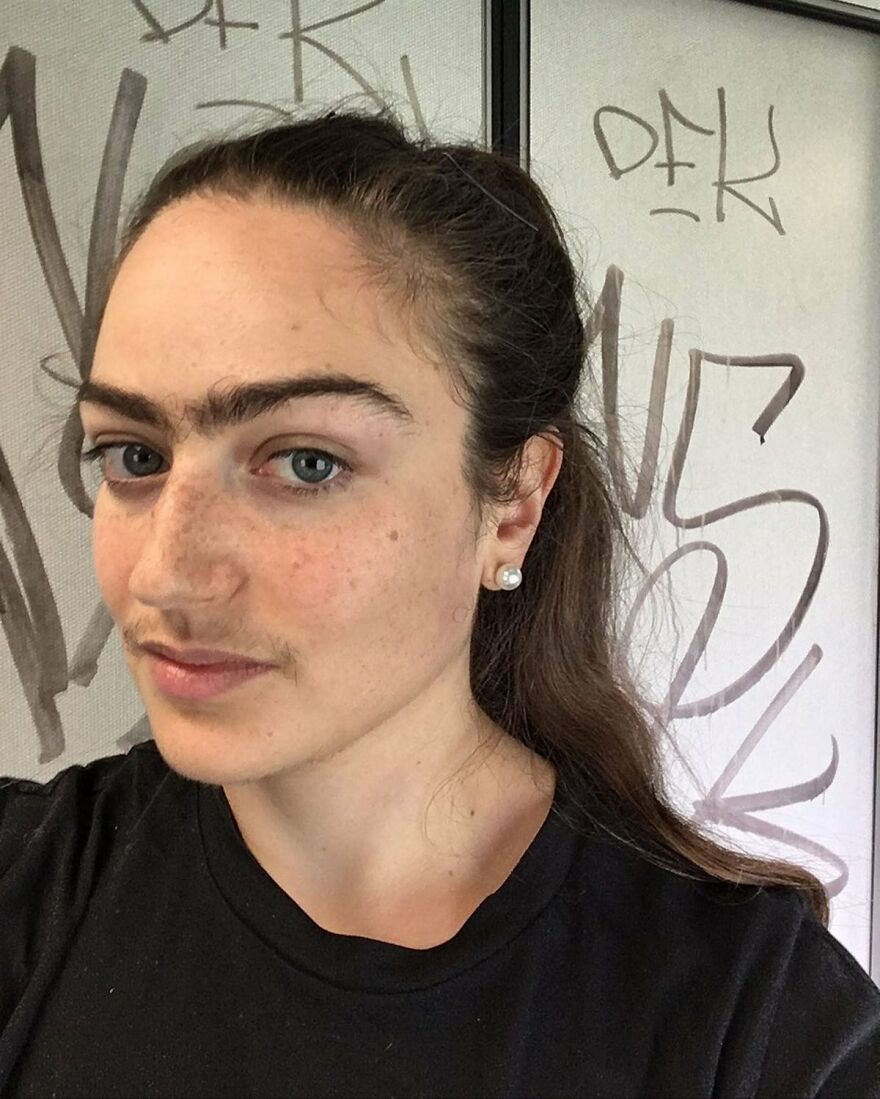 Woman Refuses To Shave Moustache Or Unibrow And Instead Embraces It Woman Refuses To Shave Moustache Or Unibrow And Instead Embraces It