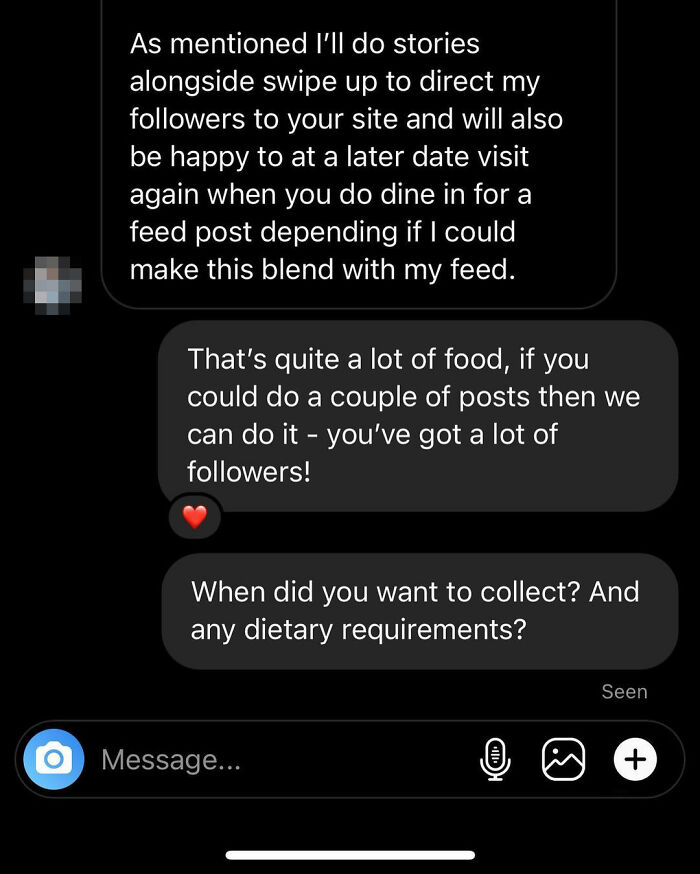 Restaurant Teaches Influencer A Lesson After They Try To Pay For Meal With 'Exposure' Restaurant Teaches Influencer A Lesson After They Try To Pay For Meal With 'Exposure'