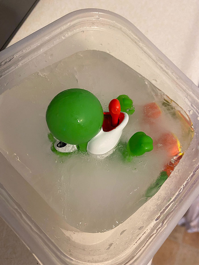 So I Found My 9-Year-Old’s “Lost” Yoshi Toy In My Freezer