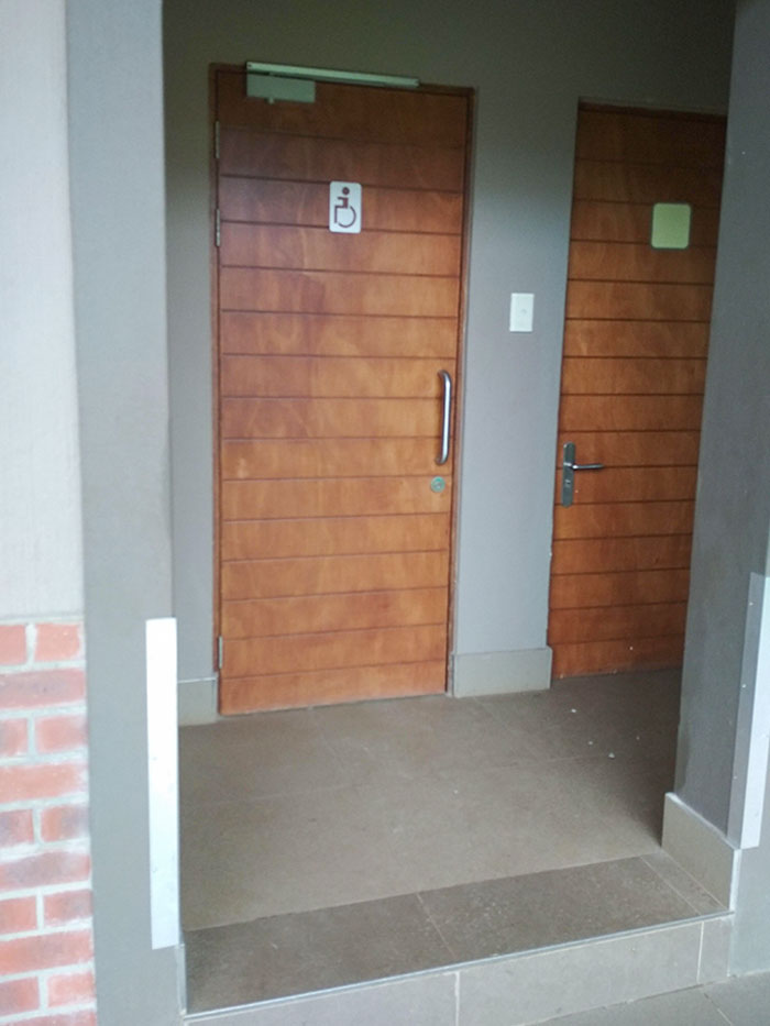 The Disabled Bathroom? It's Right There - Up The Step