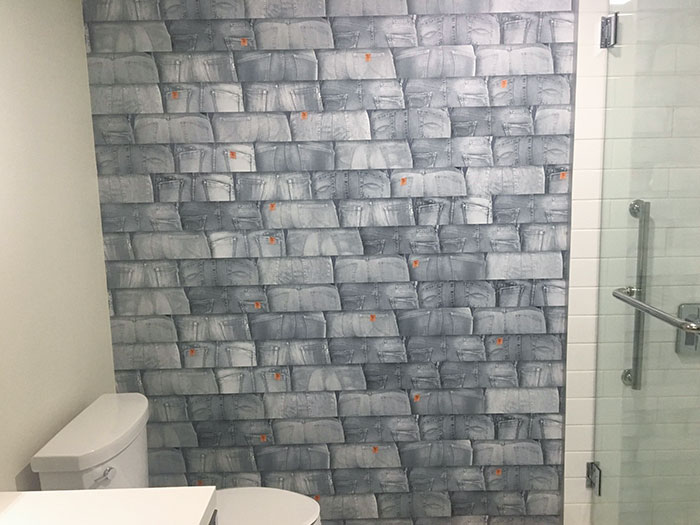 This Wallpaper In My Hotel Bathroom