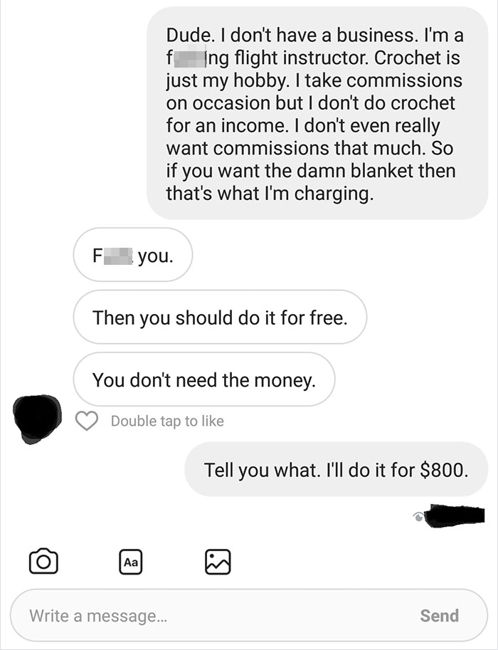 Person Shares How She Shut Down This Annoying Choosing Beggar Who Wanted To Pay $15 For A $400 Blanket Person Shares How She Shut Down This Annoying Choosing Beggar Who Wanted To Pay $15 For A $400 Blanket