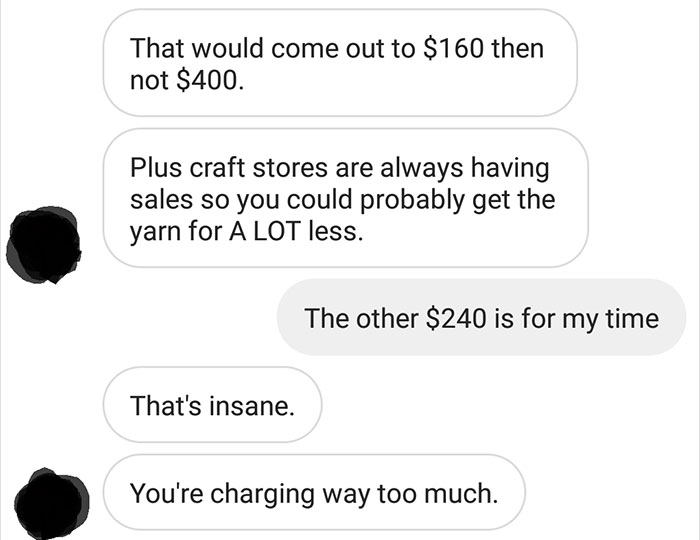 Person Shares How She Shut Down This Annoying Choosing Beggar Who Wanted To Pay $15 For A $400 Blanket Person Shares How She Shut Down This Annoying Choosing Beggar Who Wanted To Pay $15 For A $400 Blanket