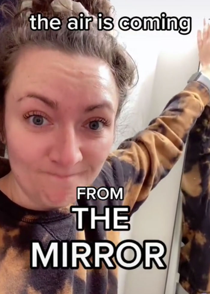 Woman Discovers A Hole Behind Her Bathroom Mirror - Decides To Go In And Finds An Entire Apartment Woman Discovers A Hole Behind Her Bathroom Mirror - Decides To Go In And Finds An Entire Apartment
