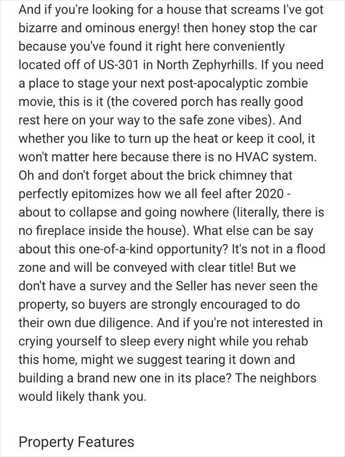 House Listing Of "The Worst House On The Street" Goes Viral For Its Hilarious Commentary House Listing Of "The Worst House On The Street" Goes Viral For Its Hilarious Commentary