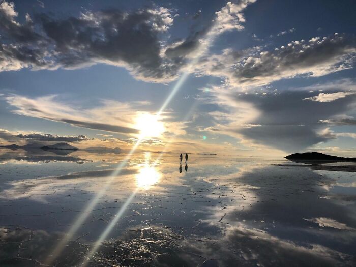 Sundown At Salar De Uyuni