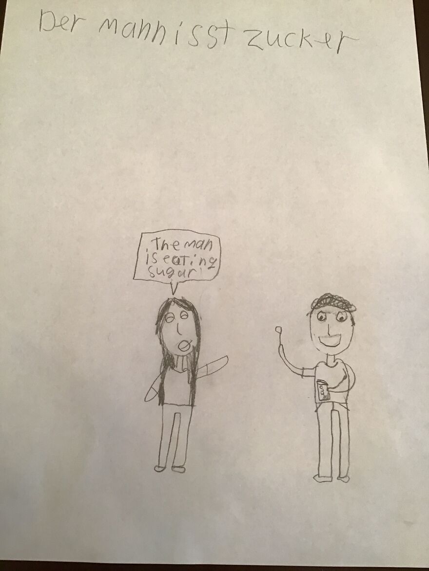 I Draw The Weirdest Sentences I Get On Duolingo