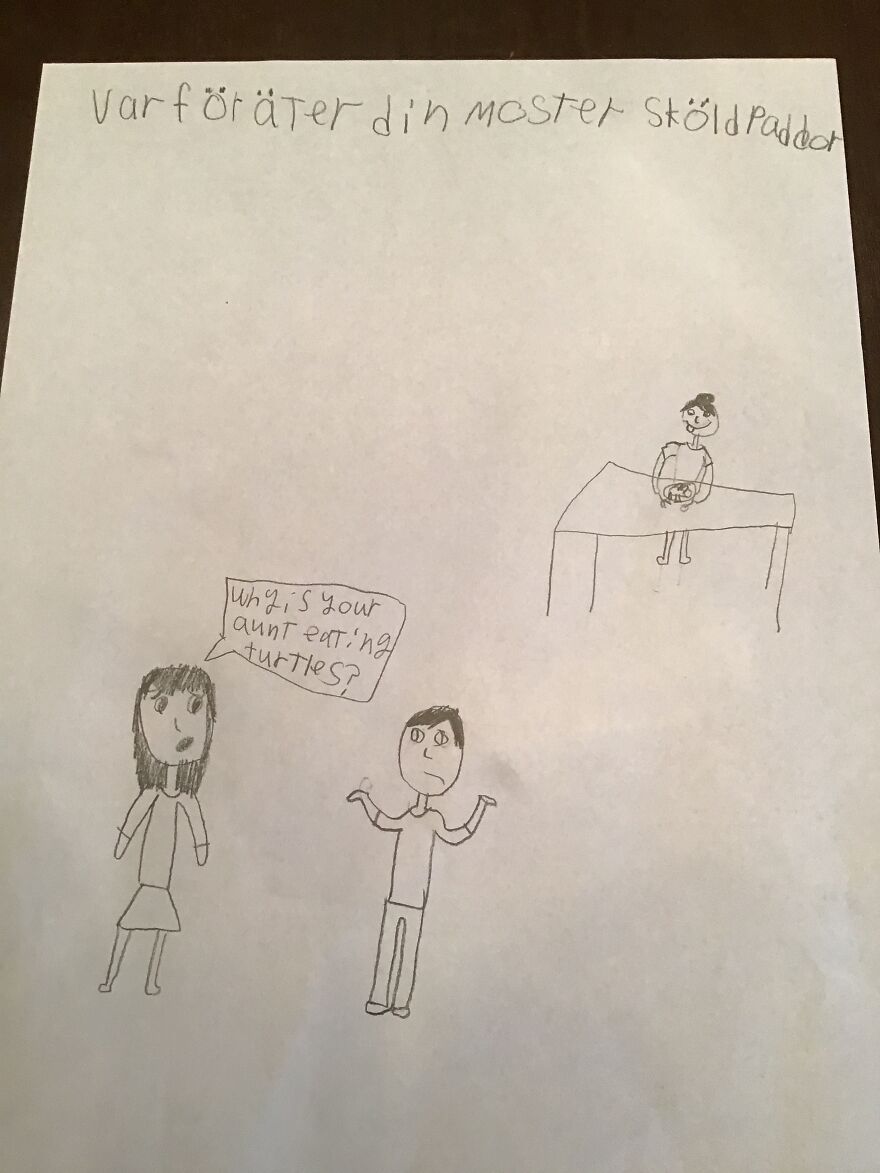 I Draw The Weirdest Sentences I Get On Duolingo