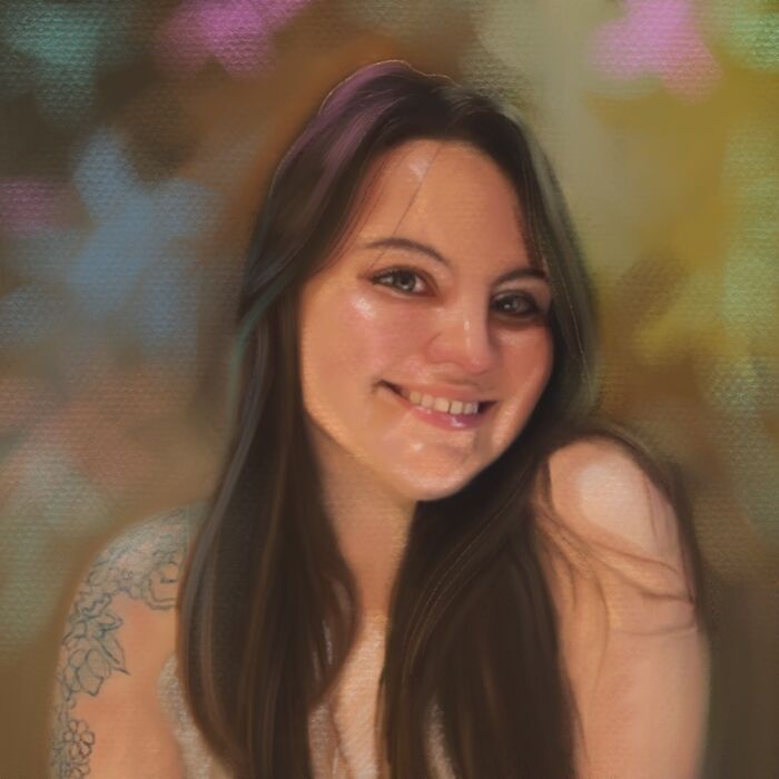 Pastel Rendering With Digital Enhancements Of My Friend Sheryl D.