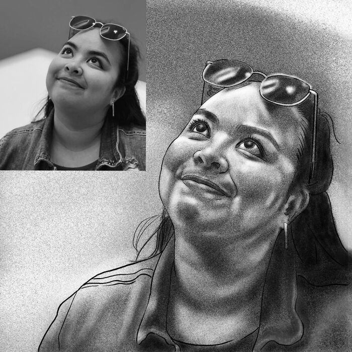 Mixed Media Rendering Of My Friend Megann.