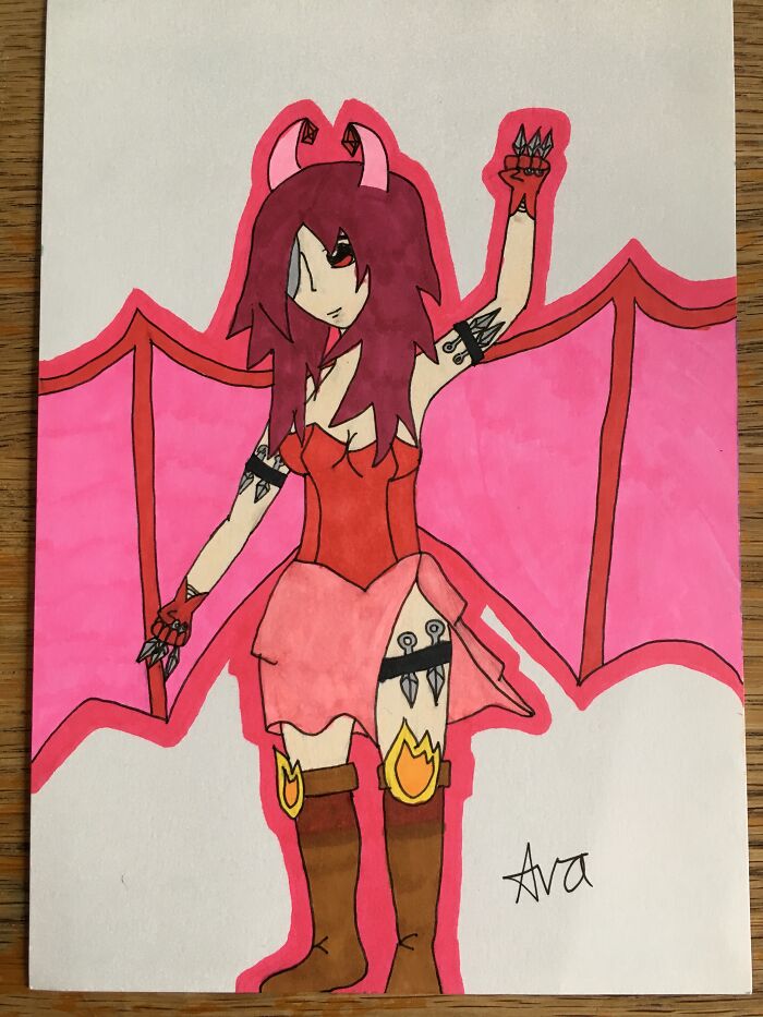 This Is Diana. She Is A Dragon/ Girl. Also I’m Only 13.