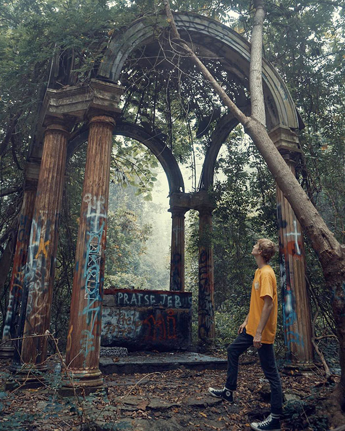 Abandoned Altar In The Woods