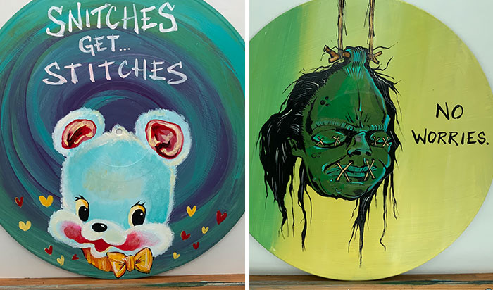I Salvage Vinyl Records That Don’t Work Anymore And Create Art On Them (20 Pics)