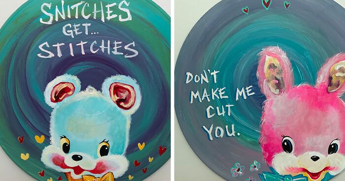 I Salvage Vinyl Records That Don’t Work Anymore And Create Art On Them (20 Pics)